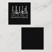 Guitar Lover | Het leven is vol belangrijke keuzes Vierkante Visitekaartje (Voorkant / Achterkant)