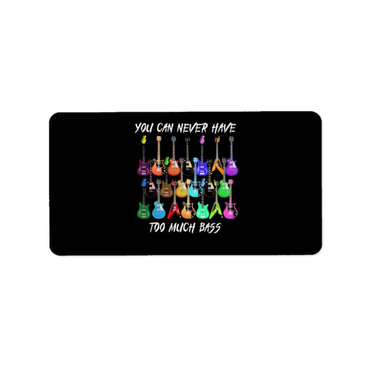 Guitar Lover | Je kunt nooit veel bagage nodig heb Etiket (Voorkant)