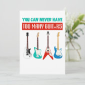 Guitar Lover | Je kunt nooit veel gitaar hebben Bedankkaart (Staand voorkant)
