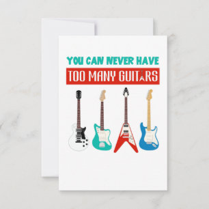 Guitar Lover   Je kunt nooit veel gitaar hebben Bedankkaart