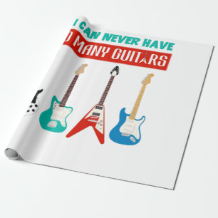 Guitar Lover   Je kunt nooit veel gitaar hebben Cadeaupapier