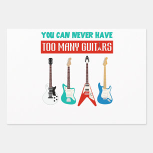 Guitar Lover   Je kunt nooit veel gitaar hebben Inpakpapier Vel