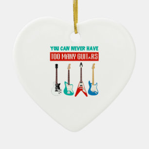 Guitar Lover Je kunt nooit veel gitaar hebben Keramisch Ornament