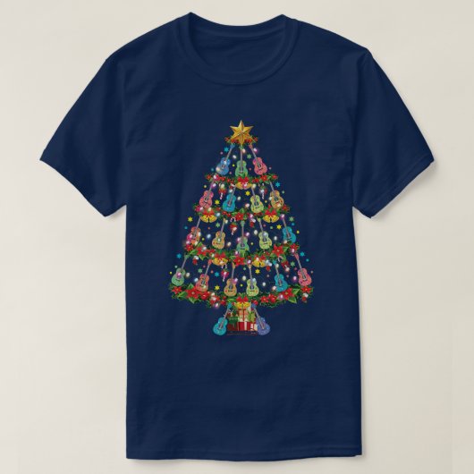 Guitar Lover Kerstmis Guitar Player Musicus T-shirt (Design voorkant)