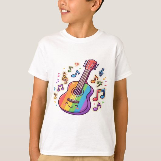Guitar Lover – Minimalist Music Illustration Desig T-shirt (Voorkant)