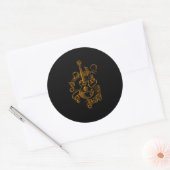 Guitar Lover | Muziekgitaar Ronde Sticker (Envelop)