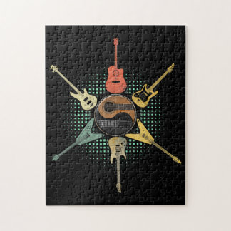 Guitar Lover| Retrostijl | Gift voor gitarist Legpuzzel