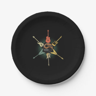 Guitar Lover| Retrostijl | Gift voor gitarist Papieren Bordje