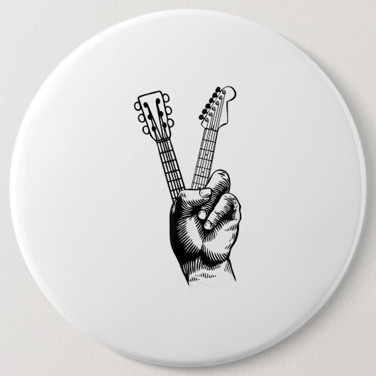 Guitar Lover | Zeg Hi Guitar Gift Ronde Button 6,0 Cm (Voorkant)