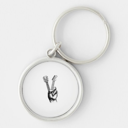 Guitar Lover | Zeg Hi Guitar Gift Sleutelhanger (Voorkant)
