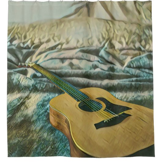 Guitar lovers gifts douchegordijn (Voorkant)