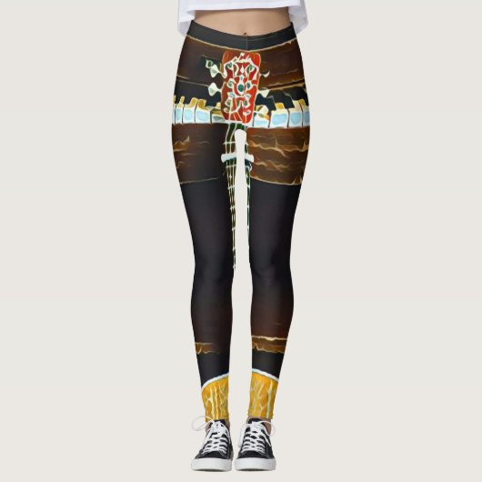Guitar lovers gifts leggings (Voorkant)