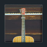 Guitar lovers gifts magneet<br><div class="desc">This vintage guitar artwork is suite for guitar players who love playing guitar. it can be given as a gift for a boyfriend,  girlfriend,  or dad on a birthday,  father's day,  or valentine's day. The retro design features gintage Guitar lovers gifts</div>