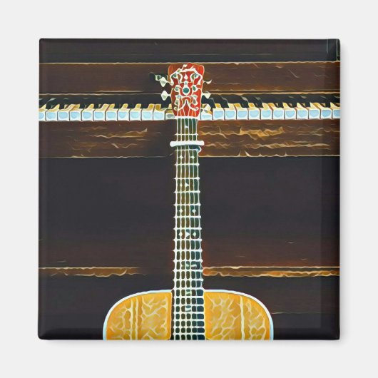 Guitar lovers gifts magneet (Voorkant)