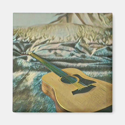 Guitar lovers gifts magneet (Voorkant)