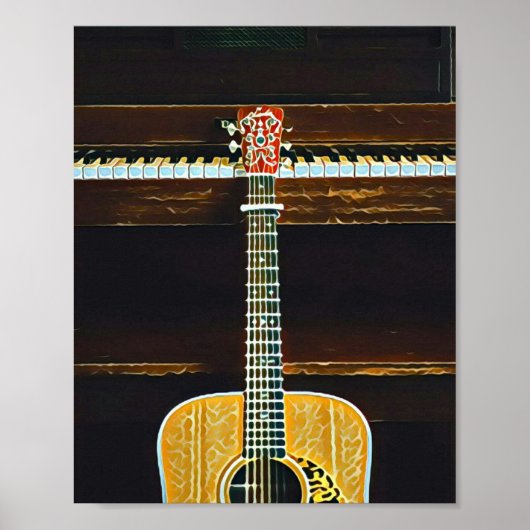 Guitar lovers gifts poster (Voorkant)