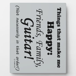 Guitar maakt me gelukkig fotoplaat