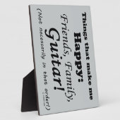 Guitar maakt me gelukkig fotoplaat (Zijkant)