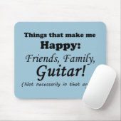 Guitar maakt me gelukkig muismat (Met muis)