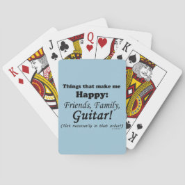 Guitar maakt me gelukkig pokerkaarten