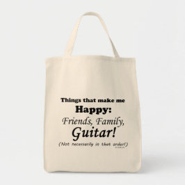 Guitar maakt me gelukkig tote bag