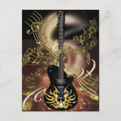 Guitar Magic Flames uit de hel met Heavenly Notes Briefkaart (Voorkant)