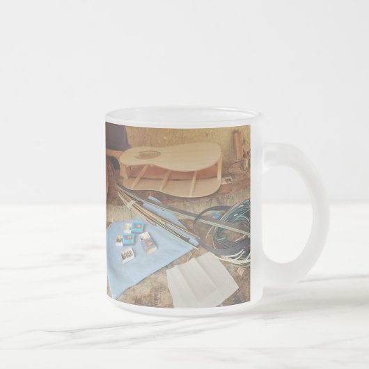 Guitar Making in Process Matglas Koffiemok (Rechts)