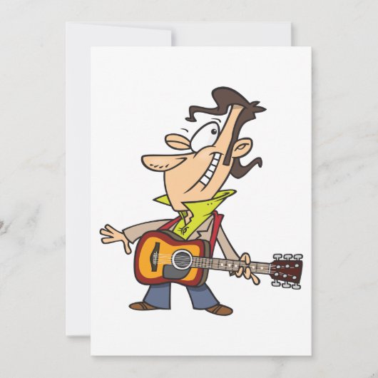 Guitar Man Rockstar Kaart (Voorkant)