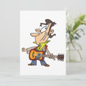 Guitar Man Rockstar Kaart (Staand voorkant)