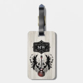 Guitar Monogram Musician Rocker Rock & Roll Music Bagagelabel (Achterkant verticaal)