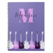 Guitar Monogram Roze Paars Notitieboek (Voorkant)