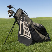 Guitar Music Bass in je gezicht Golfhanddoek (Groen)