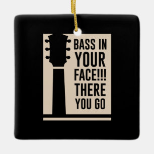 Guitar Music Bass in je gezicht Keramisch Ornament