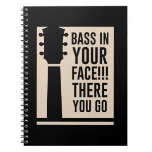 Guitar Music Bass in je gezicht Notitieboek