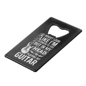Guitar Music Creditkaart Flessenopener (Voorkant Gekanteld)