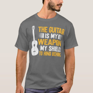 Guitar Music Guitarist My Weapon, My Shield to Hin T-shirt