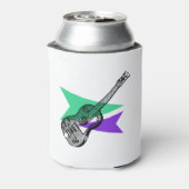 Guitar Music Hero Retro Illustration Koelbox Blikjeskoeler (Blikje Achterkant)