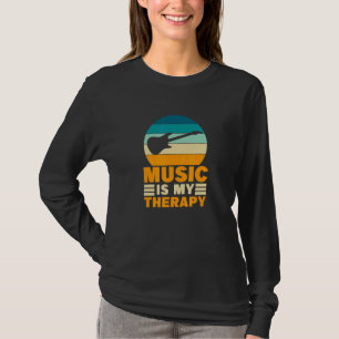 Guitar Music is Mijn Therapy Music Bass E Guitar T-shirt
