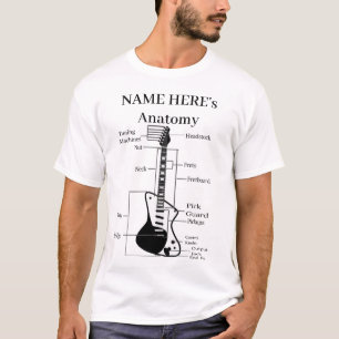 Guitar Music Lover Anatomy of a Guitar T-shirt