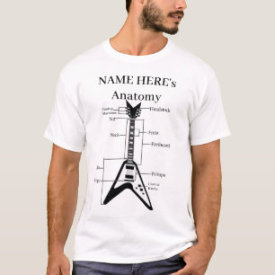 Guitar Music Lover Anatomy of a Guitar T-shirt