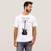 Guitar Music Lover Anatomy of a Guitar T-shirt (Voorkant volledig)