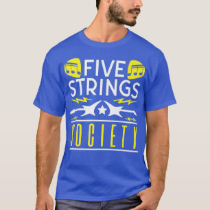 Guitar Music Lover Five Strings Society504 T-shirt