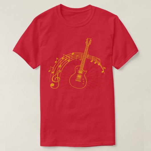 Guitar Music Lover Guitar T-shirt (Design voorkant)
