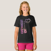 Guitar Music Lover Guitarist Heartbeat T-shirt (Voorkant volledig)