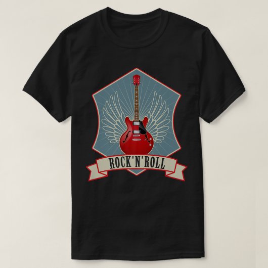 Guitar Music Lover Roch n Roll515 T-shirt (Design voorkant)