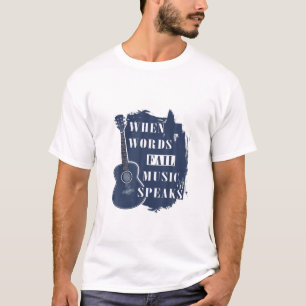 Guitar Music Lover wanneer woorden niet goed prate T-shirt