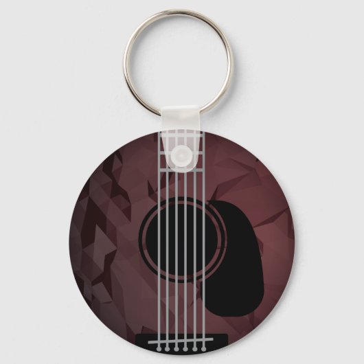 Guitar Music Modern Minimalistische Sleutelhanger (Achterkant)