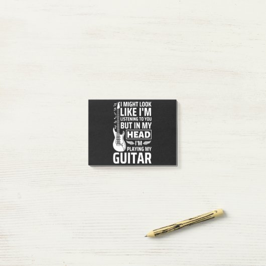 Guitar Music Post-it® Notes (Op bureau)