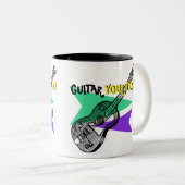 Guitar Music Retro  Illustratie aangepaste Mok (Voorkant rechts)