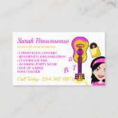 Guitar Music Sing Tutor Visitekaartje (Voorkant)